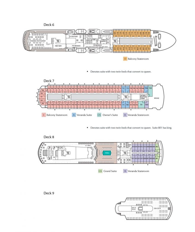 ms Paul Gauguin Deck Plan 2 - Expedia Wine Club Cruises